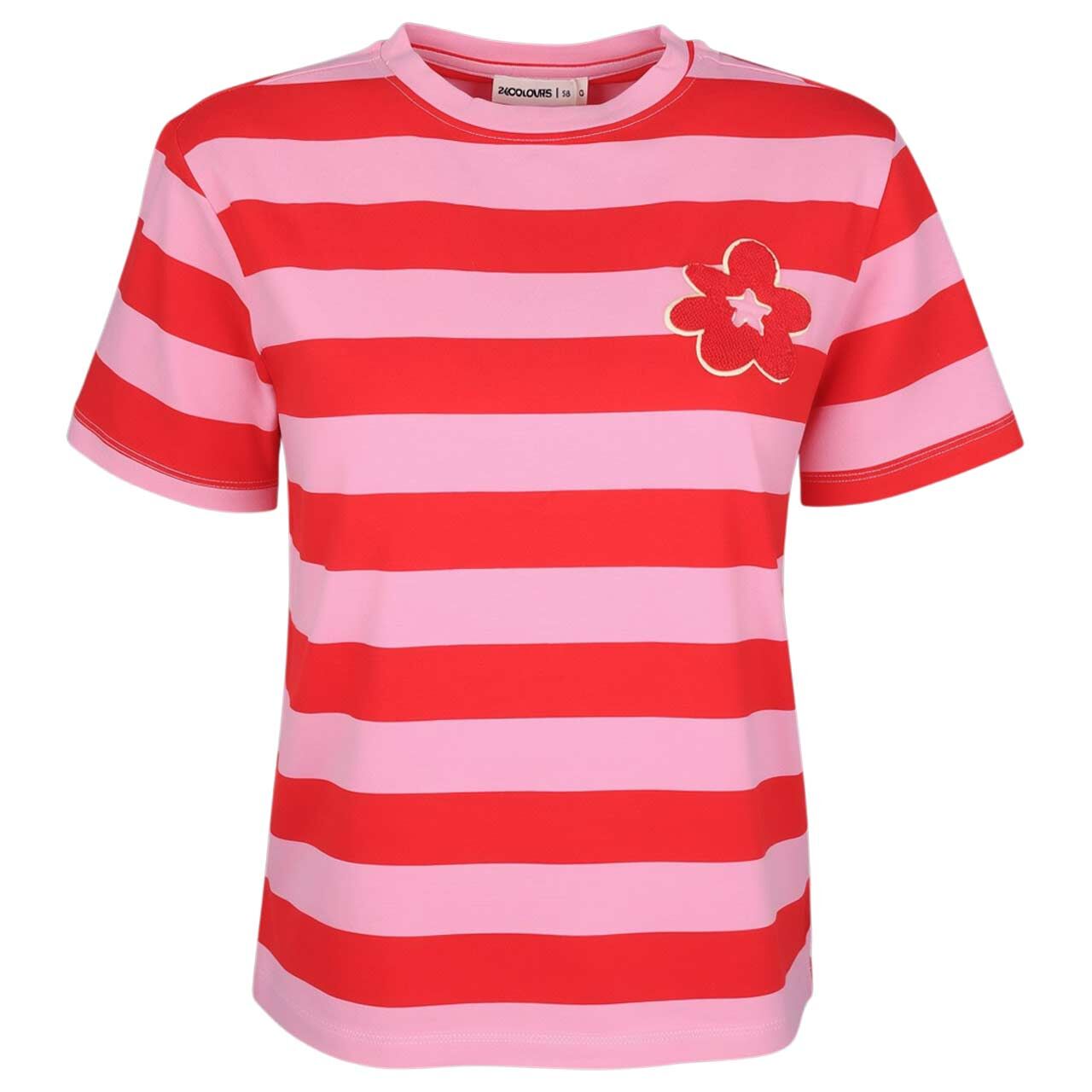 24 Colours Damen T-Shirt pink stripes