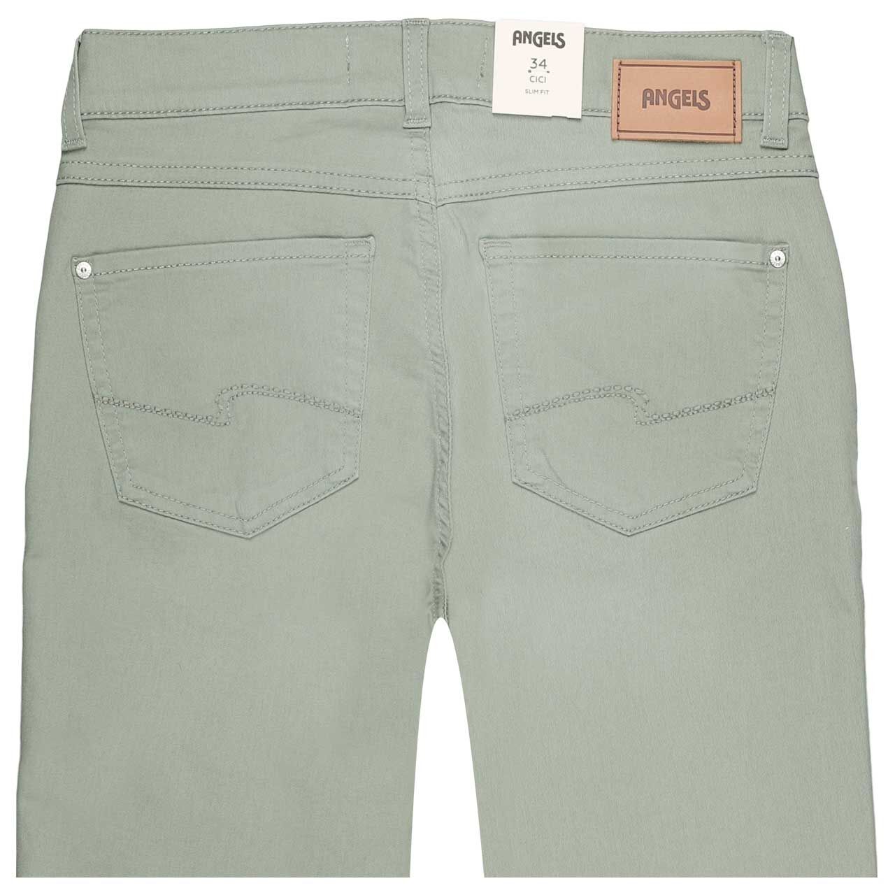 Stretch Damenjeans Cici von Angels in Jadegrün, detaillierte Rückansicht