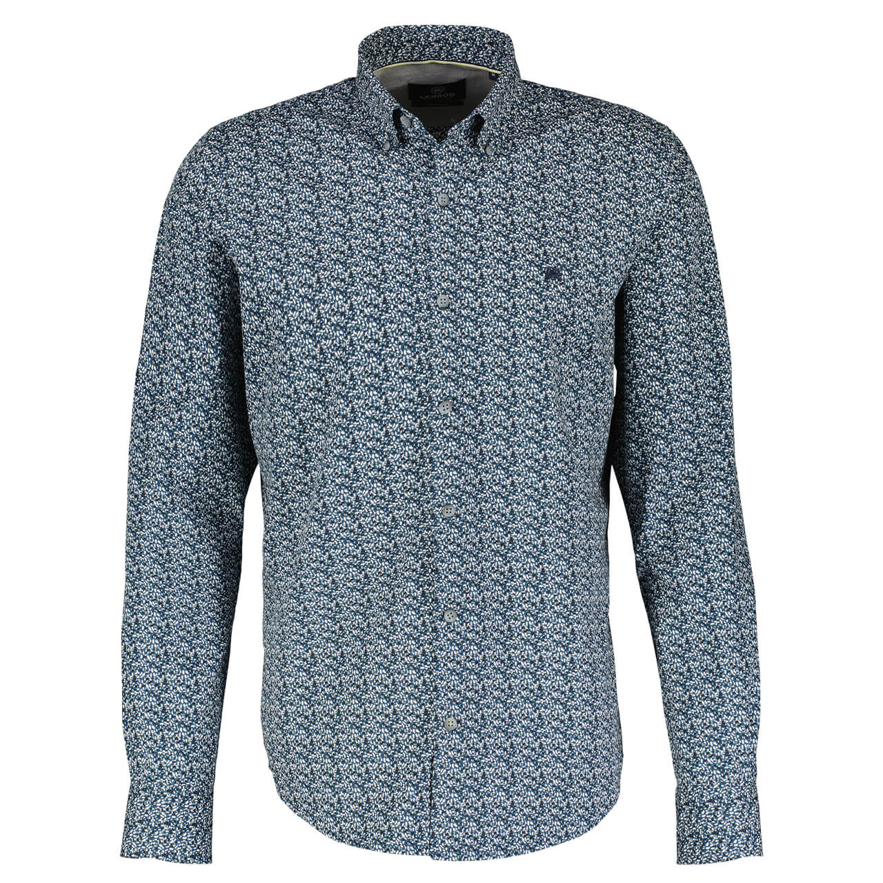 Lerros Herren Langarm Hemd rich blue print 