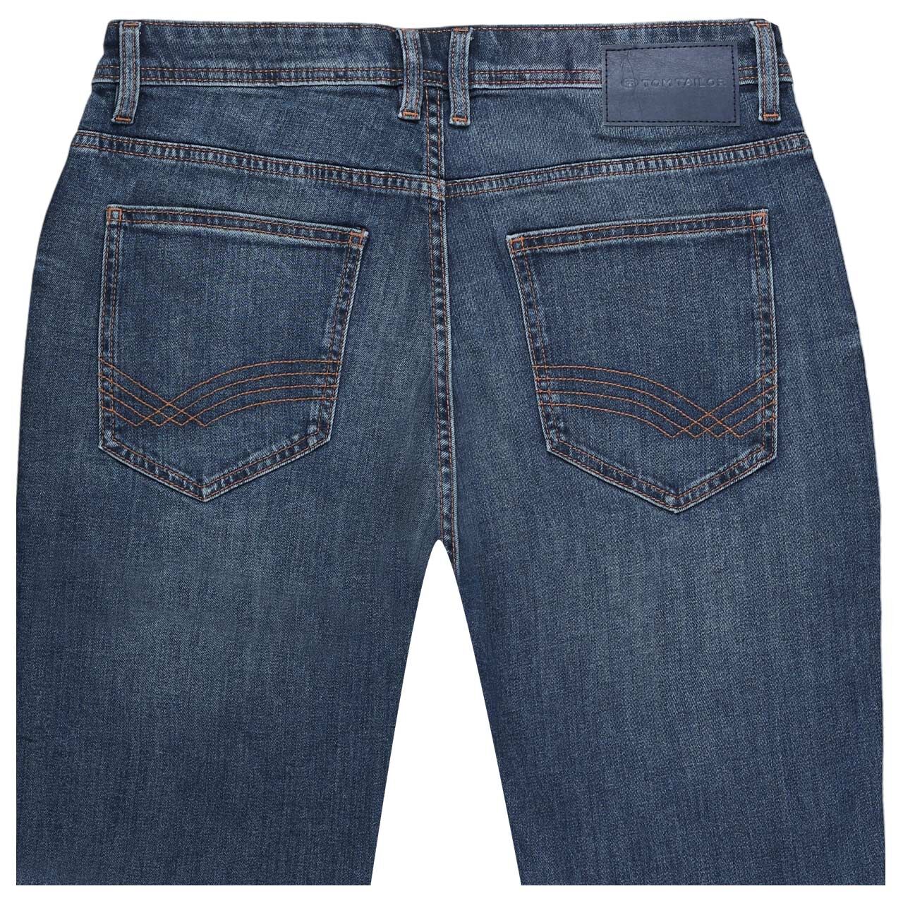 Herrenjeans Josh von Tom Tailor in Blau verwaschen, Rückansicht