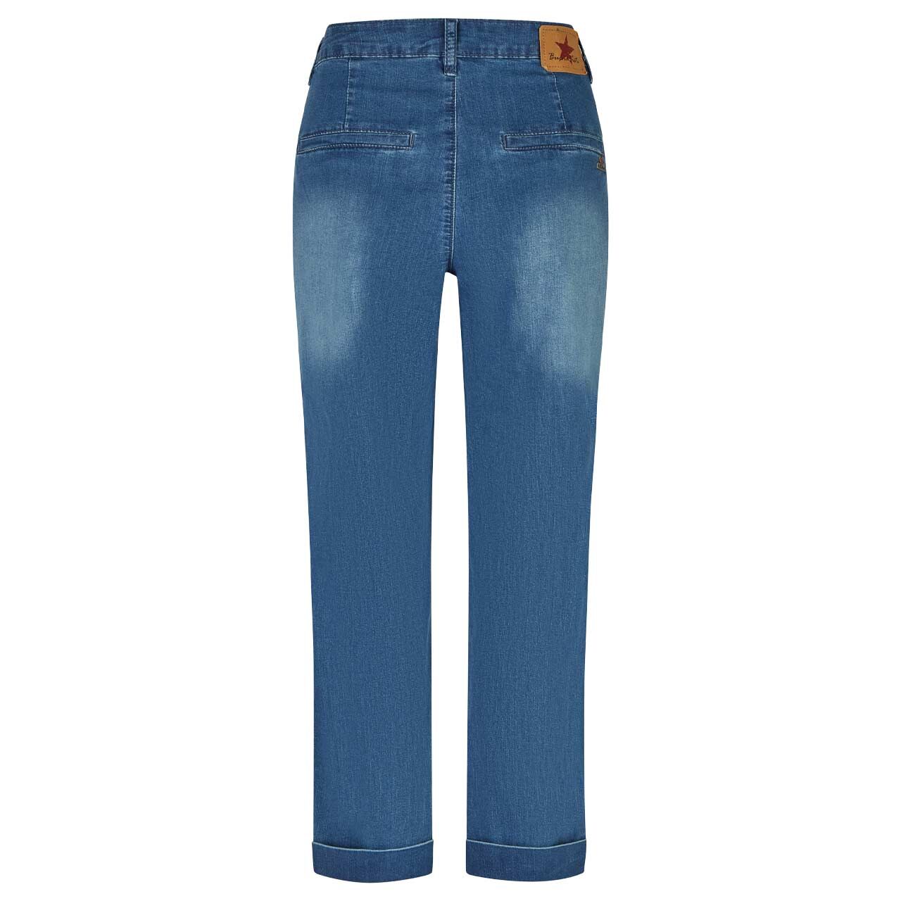 Damen 7/8 Jeans Chino von Buena Vista in Blau angewaschen, Rückansicht