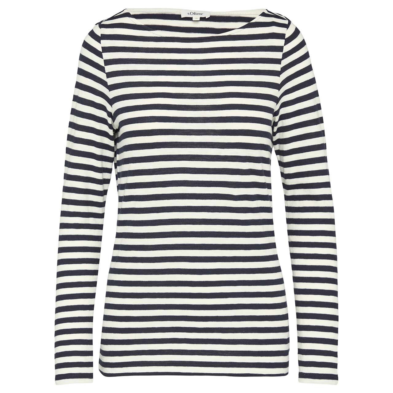 s.Oliver Damen Langarm Shirt navy white striped 