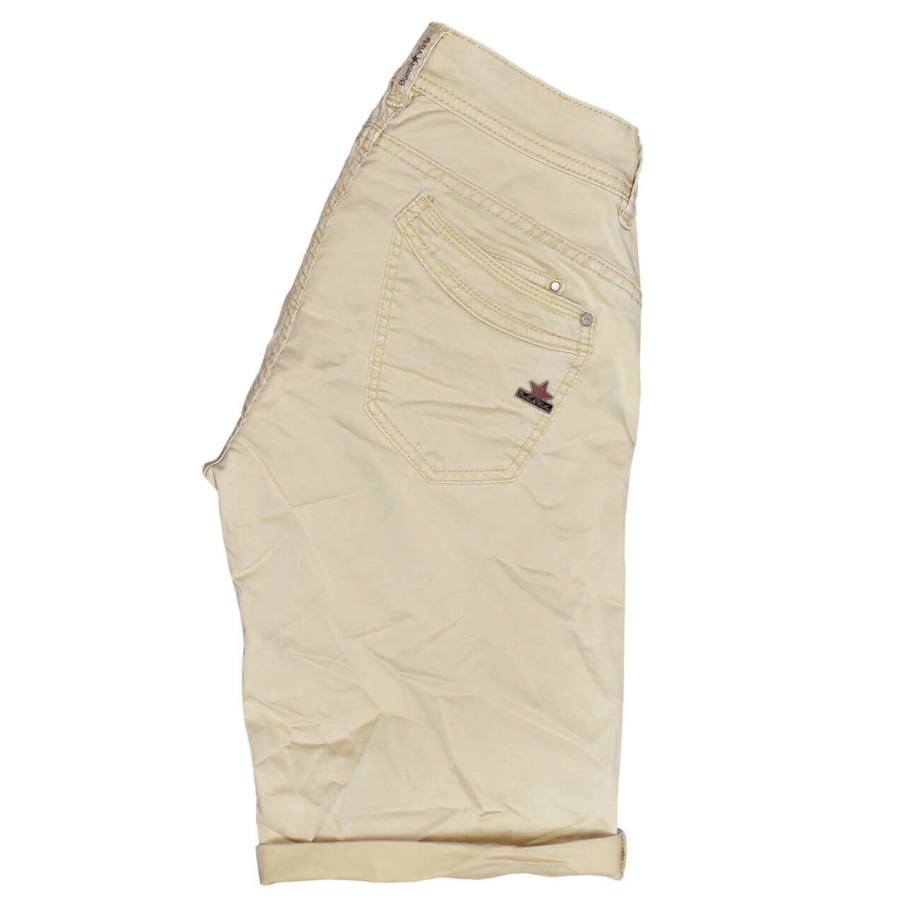 buena-vista-jeans-malibu-short-stretch-twill-baumwoll-sahara-6116-ansicht-seitlich Buena Vista Malibu-Short Stretch Twill Baumwollhose für Damen in Hellbeige, FarbNr.: 6116