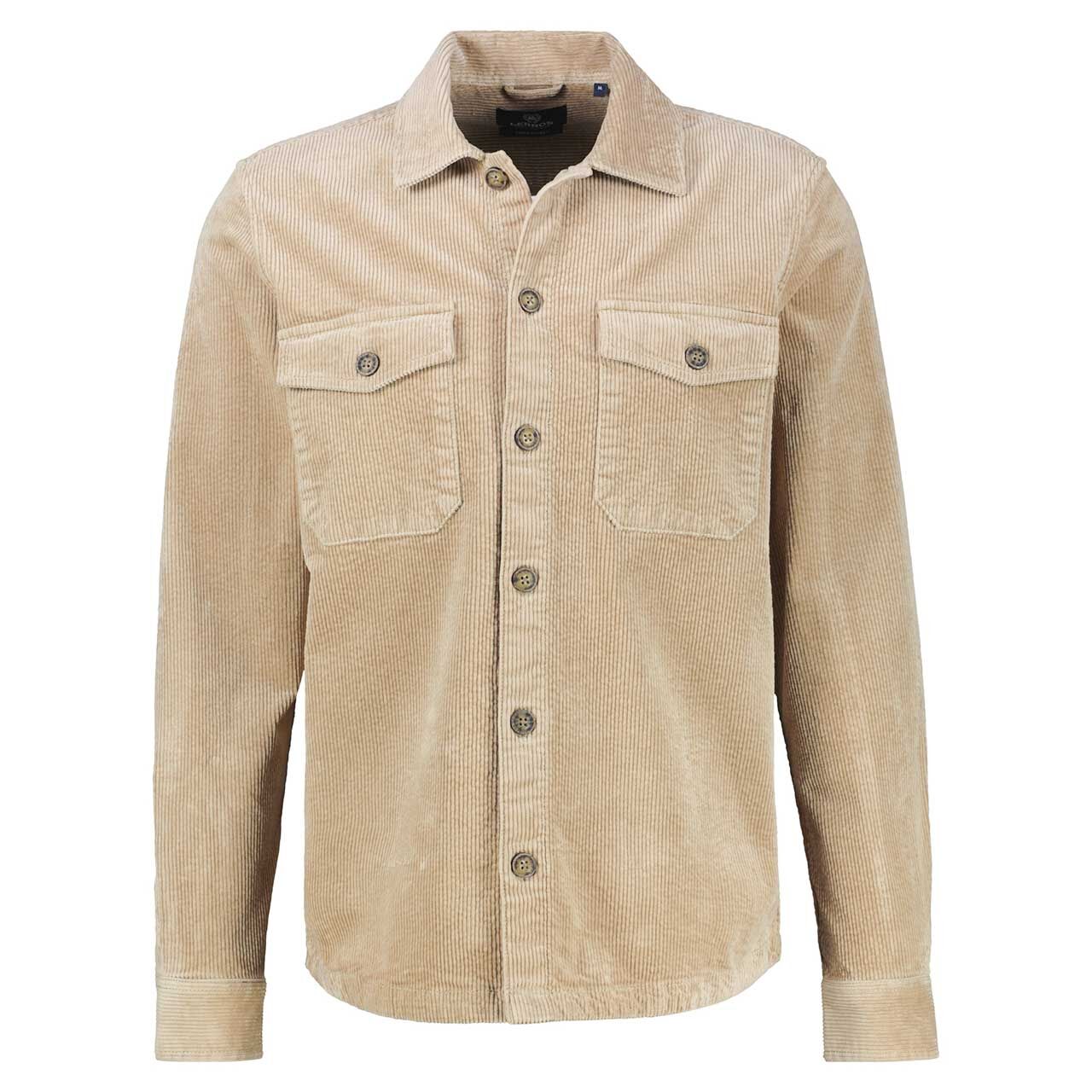 Lerros Herren Cord Hemdjacke gravel beige
