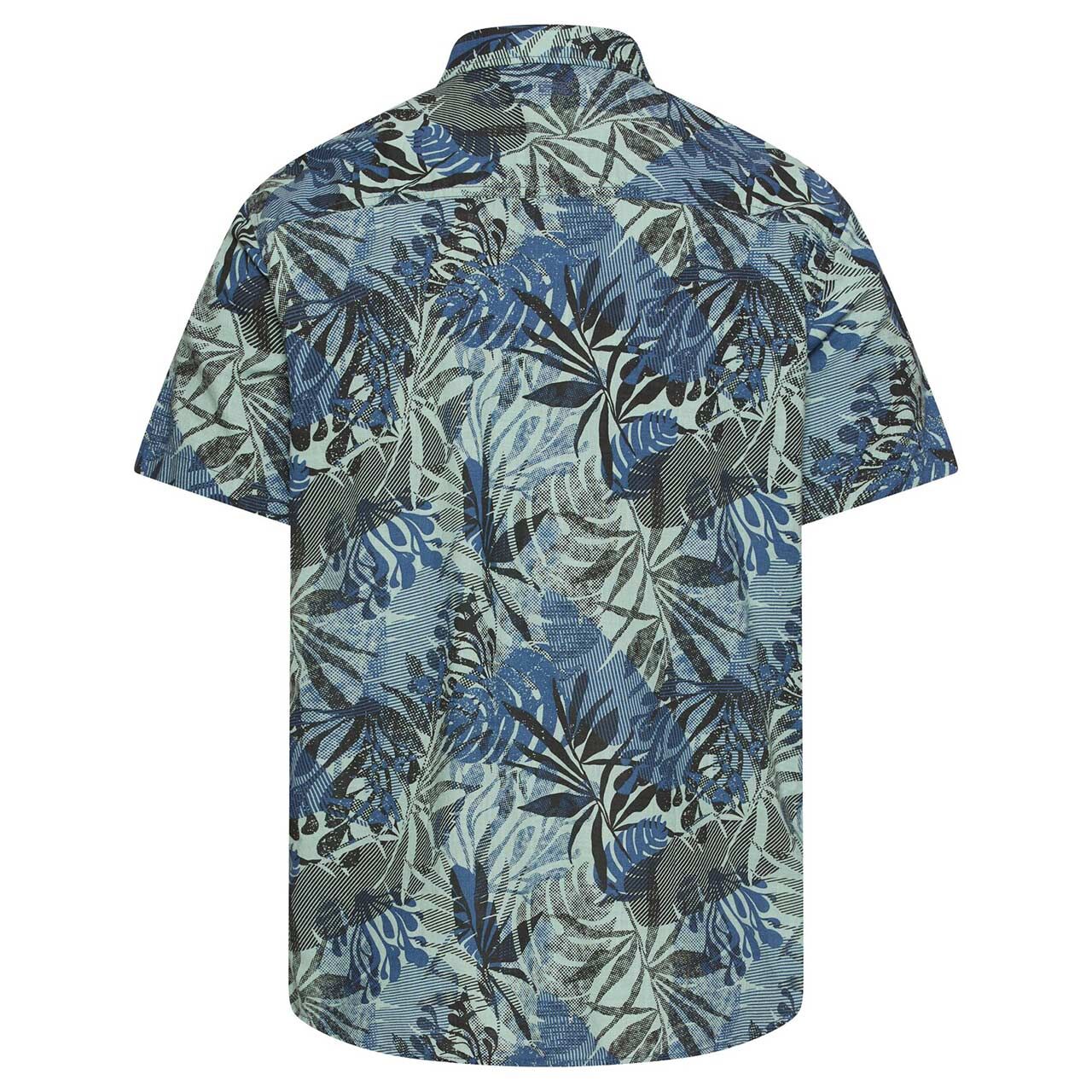 Herren Kurzarm Hemd von Camel active in der Farbe Blau mit Print, Rückansicht