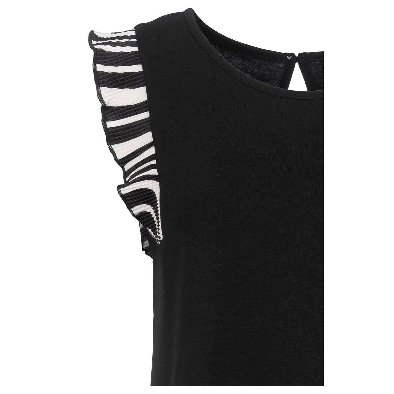 Damen Top von Soquesto in Schwarz, detaillierte Vorderansicht