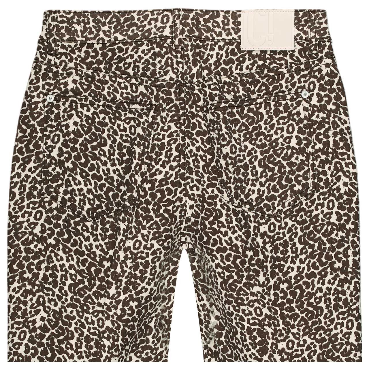Detailbild der Rückansicht der Damen Ankle Jeans Easy Kick von Comma in Beige mit Leo-Print
