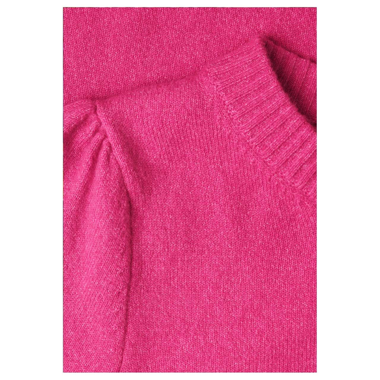 Street One Studio Damen Kurzarm Pullover Short Sleeve ruby raspberry melange
