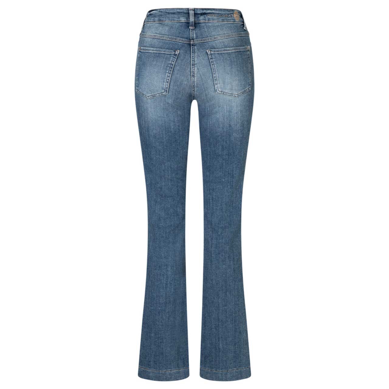 Stretch Damenjeans Dream Boot von MAC in Blau angewaschen, Rückansicht