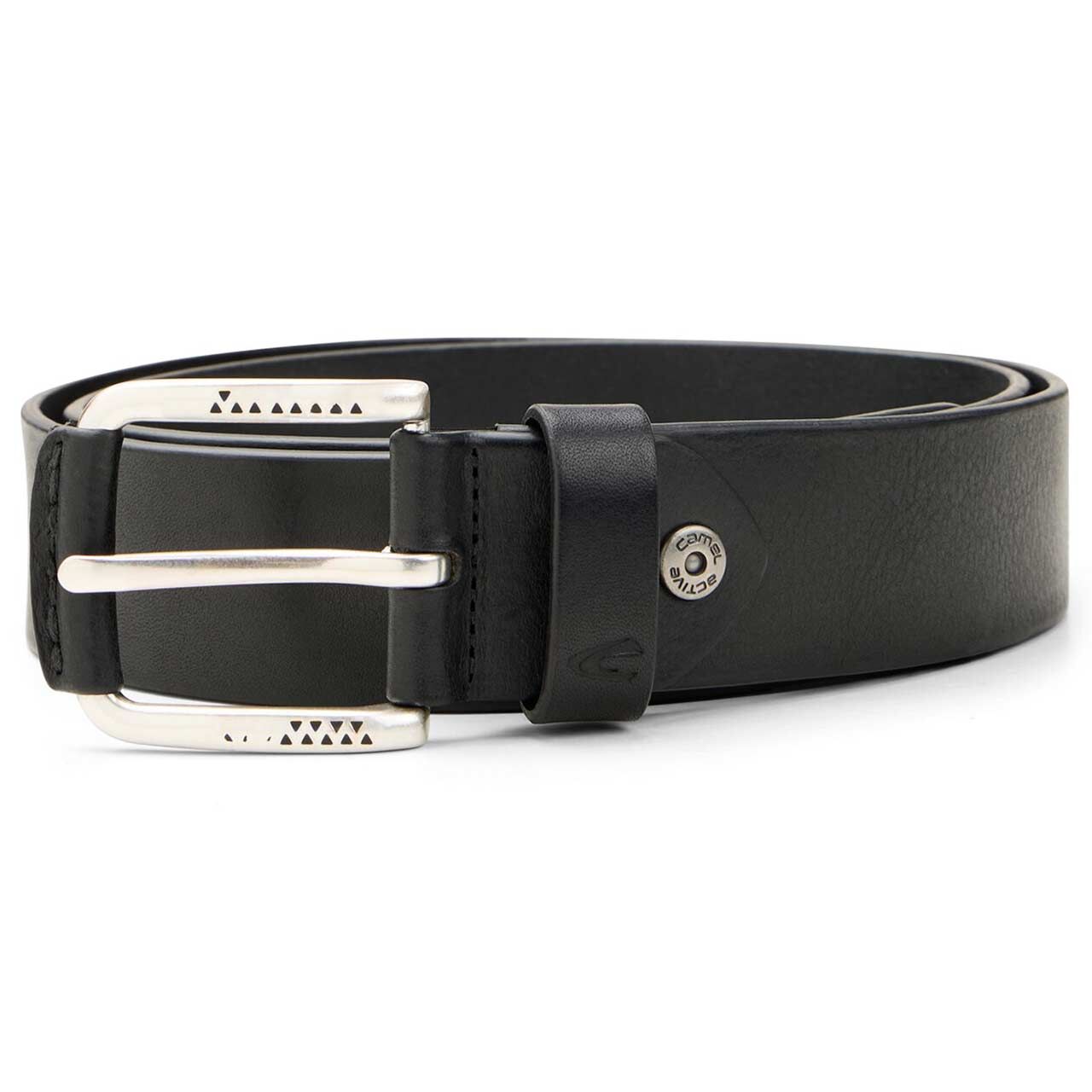 Camel active Herren Ledergürtel smooth black