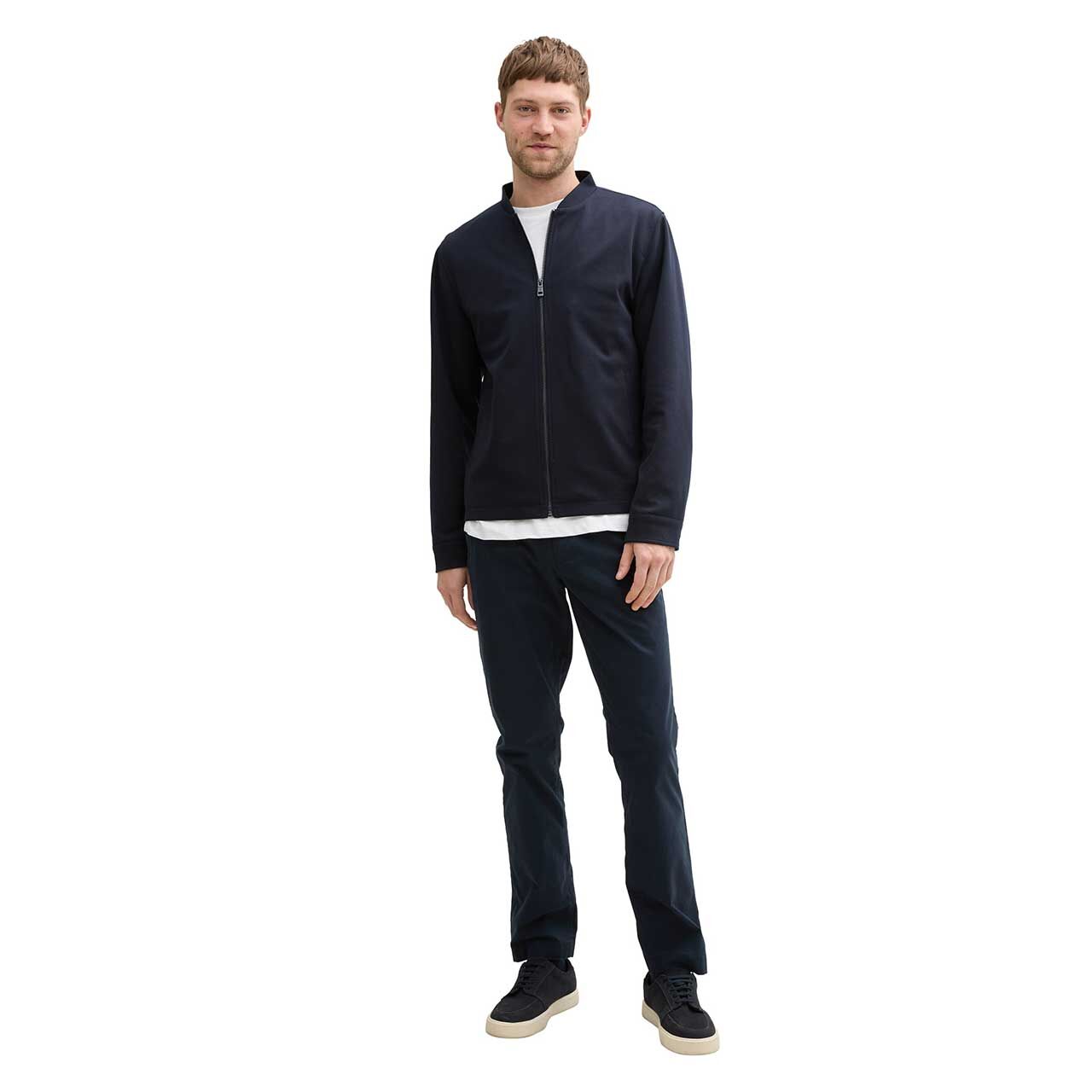 Tom Tailor Herren Jacke Piqué Blouson Bomber Jacket sky captain blue