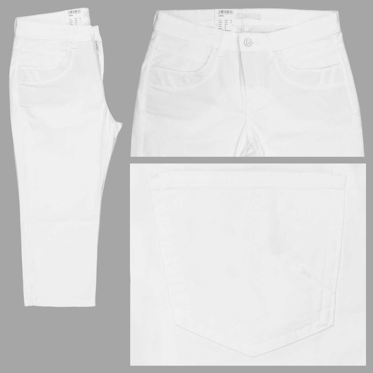 MAC Capri 3/4 Baumwollhose white denim