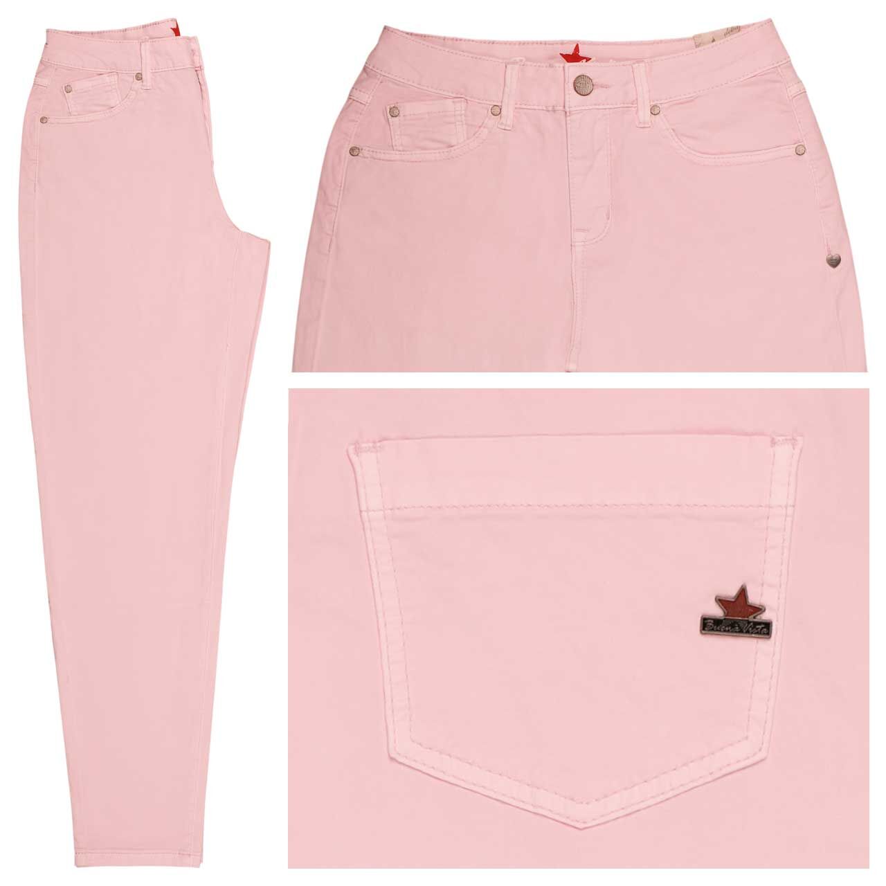 Buena Vista Carrot Cropped Stretch Twill Ankle Baumwollhose rose