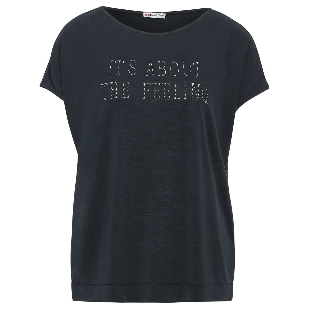 Street One Damen T-Shirt Silk Look black Street One Damen T-Shirt Silk Look black