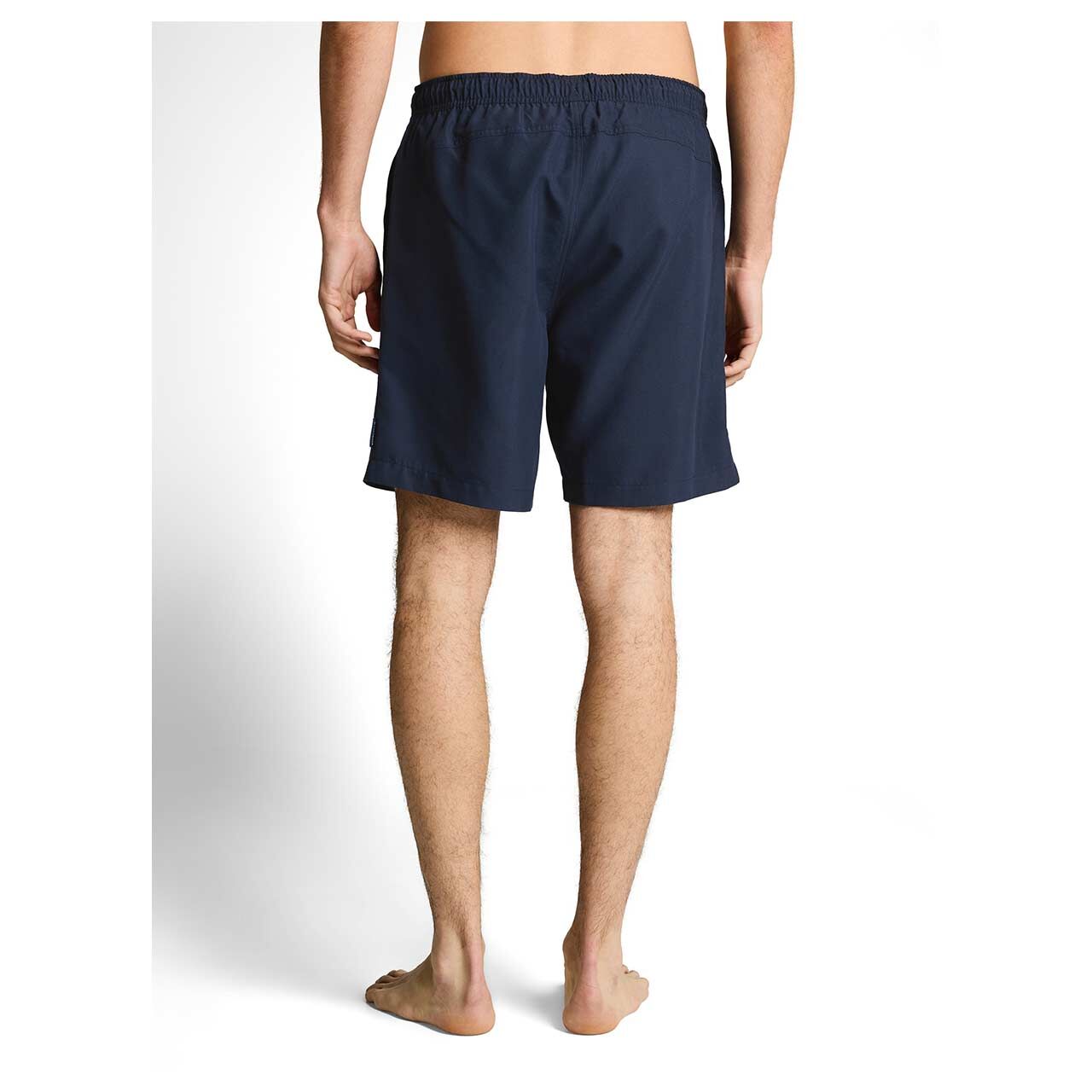 Herren Swim Shorts von Tom Tailor in Dunkelblau, Rückansicht am Modell