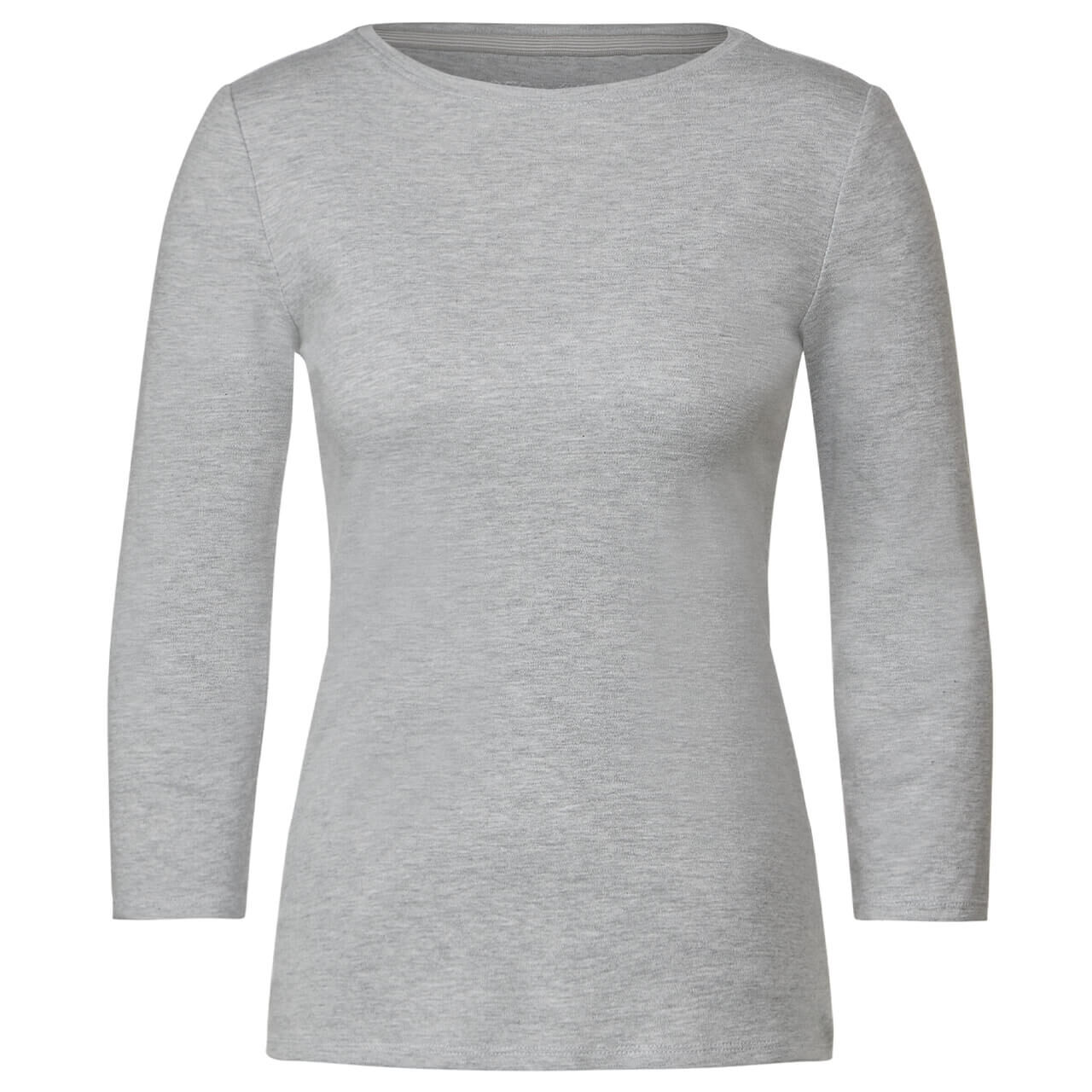 Cecil Damen 3/4 Arm Shirt Basic Boatneck mineral grey melange