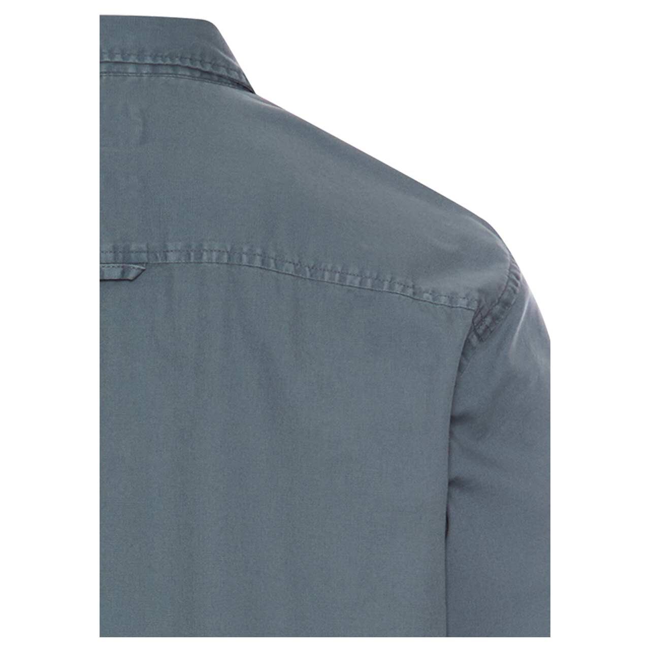 Herren Langarm Hemd von Camel active in der Farbe Rauchblau, Detailansicht hinten