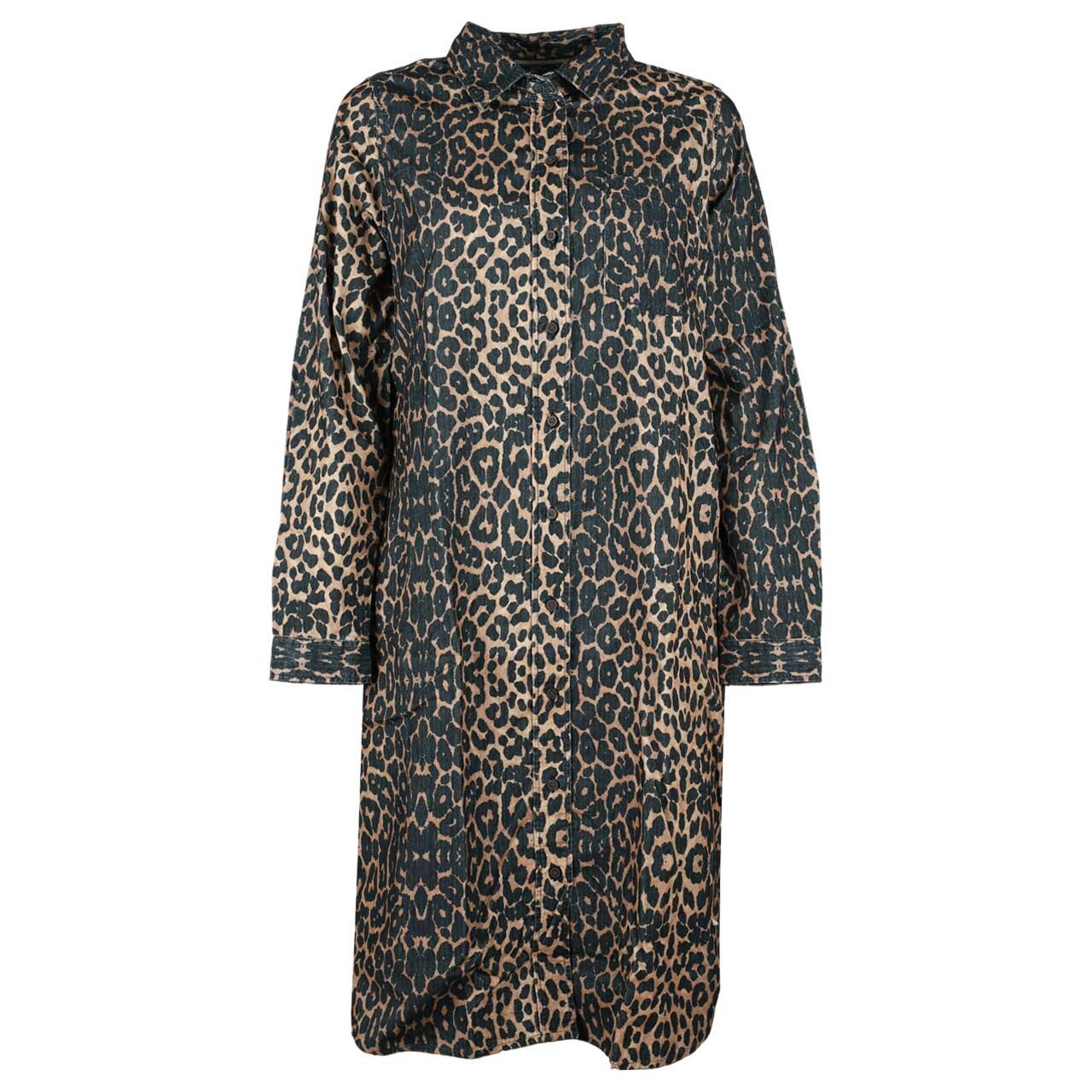 Camel active Damen Langarm Kleid caramel leo print