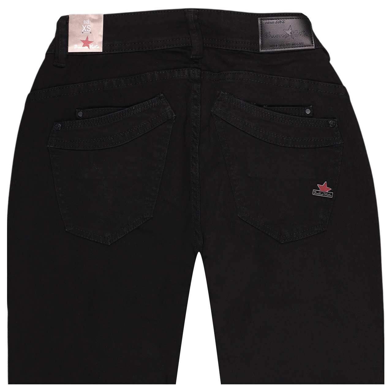 Damenjeans Malibu von Buena Vista in Schwarz, detaillierte Rückansicht