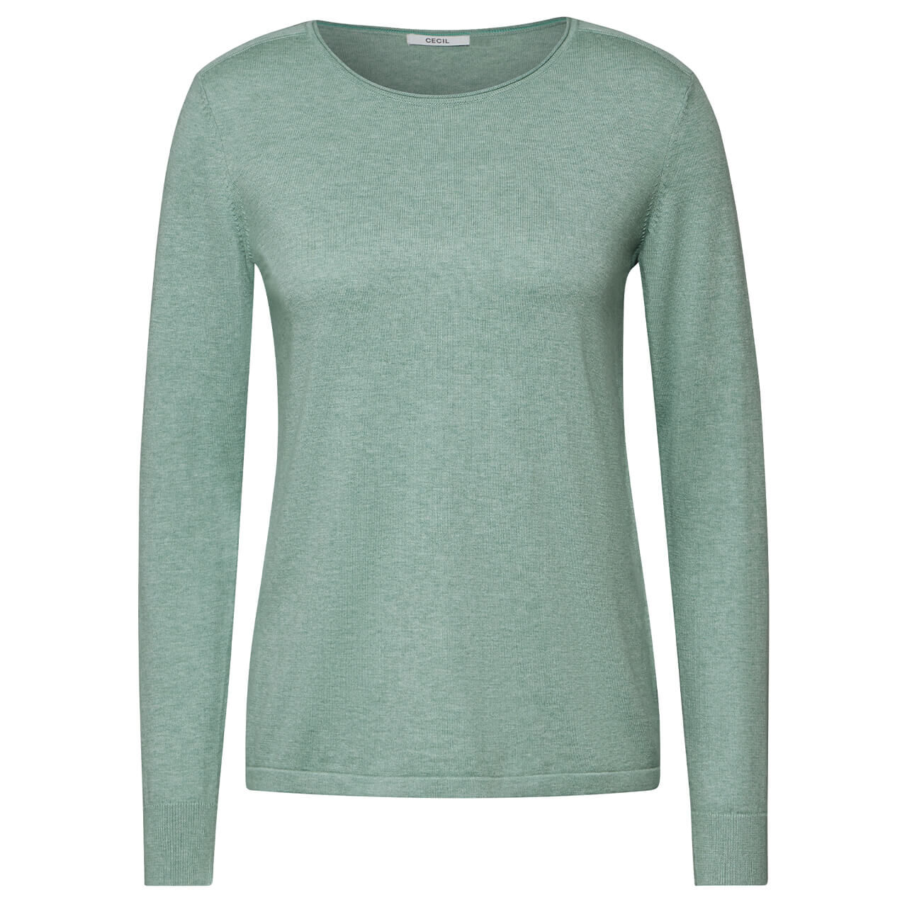 Cecil Damen Pullover Round Neck glaced green melange