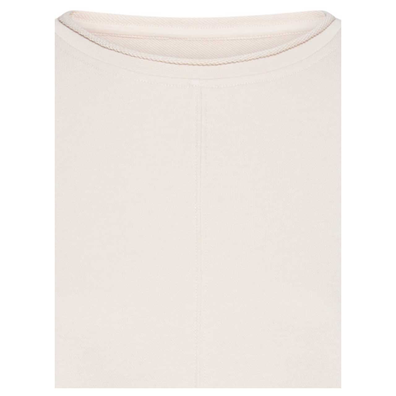 Damen Sweatshirt von Camel active in Hellbeige mit Print, detaillierte Vorderansicht Auschnitt