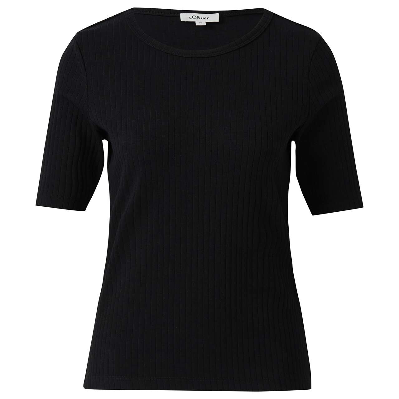 s.Oliver Damen T-Shirt black structure s.Oliver Damen T-Shirt black structure