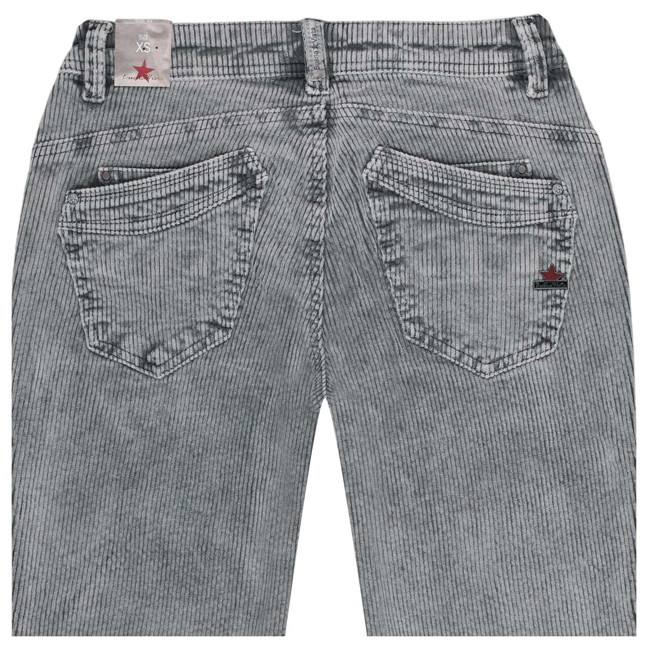 Damen Ankle Cordhose Malibu Cropped Corduroy in Grau, detaillierte Rückansicht