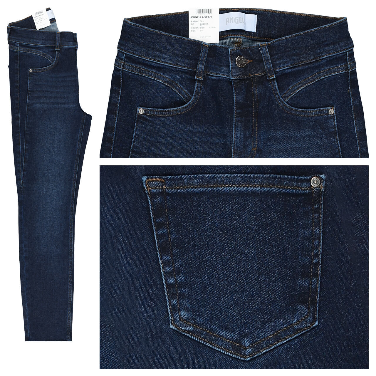 Angels Ornella Seam 7/8 Jeans stone used buffi Angels Ornella Seam 7/8 Jeans stone used buffi