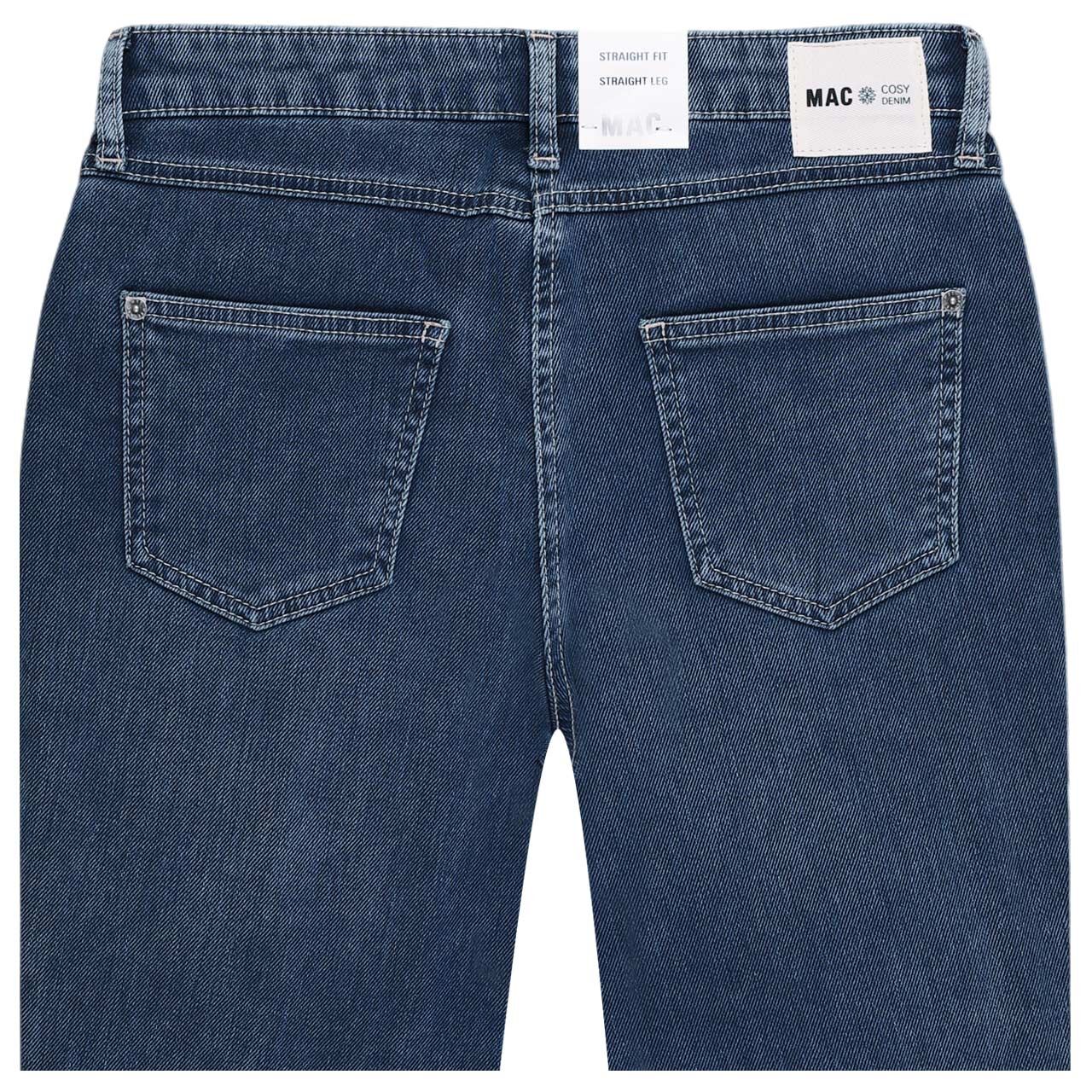 Damenjeans Melanie von MAC in Blau verwaschen, detaillierte Rückansicht