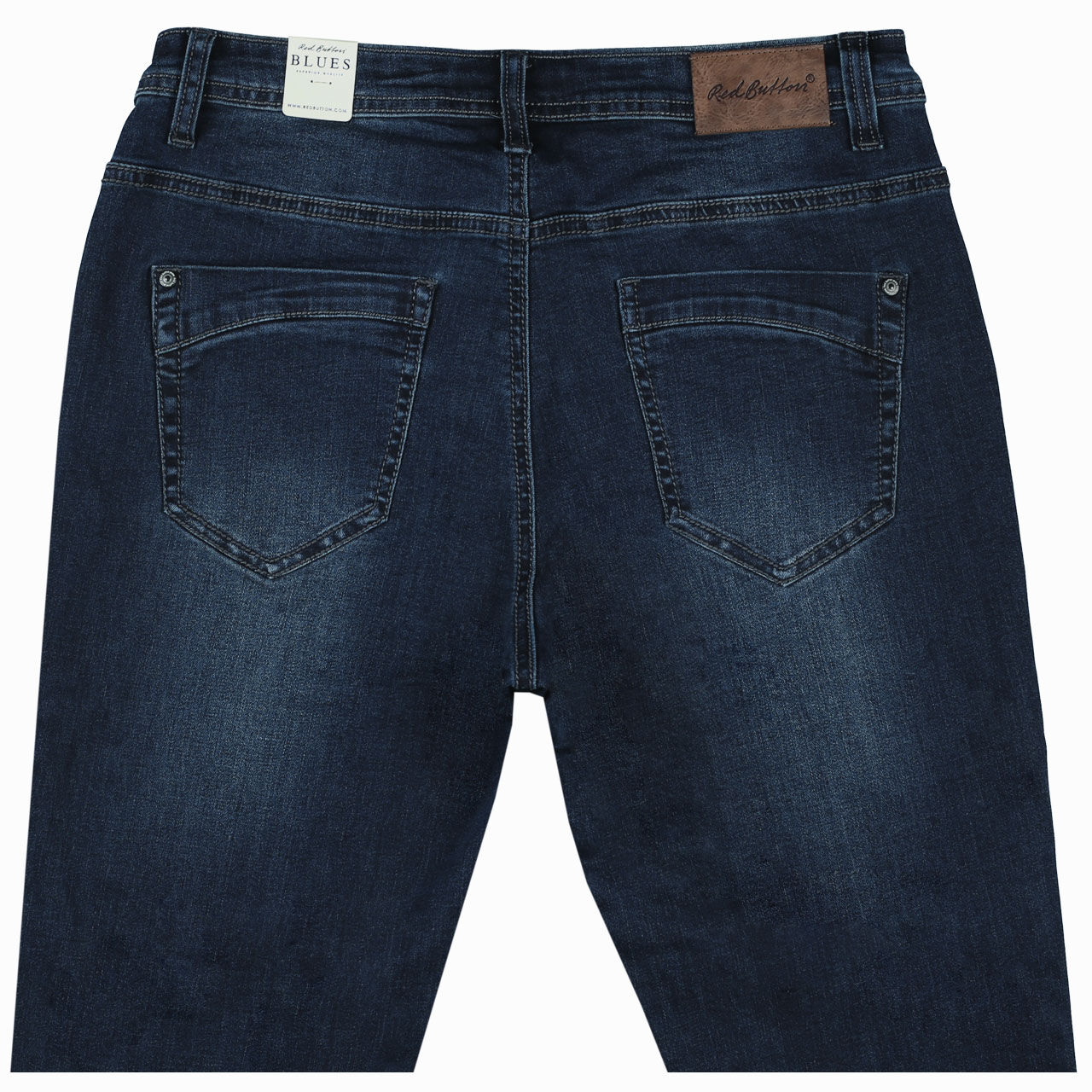 redbutton-jeans-jimmy-darkstoneused-srb3301-hinten Red Button Jimmy Jeans für Damen in Dunkelblau