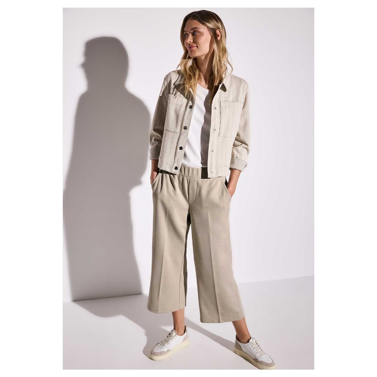 Street One Wide Leg 7/8 Hose moonstone sand