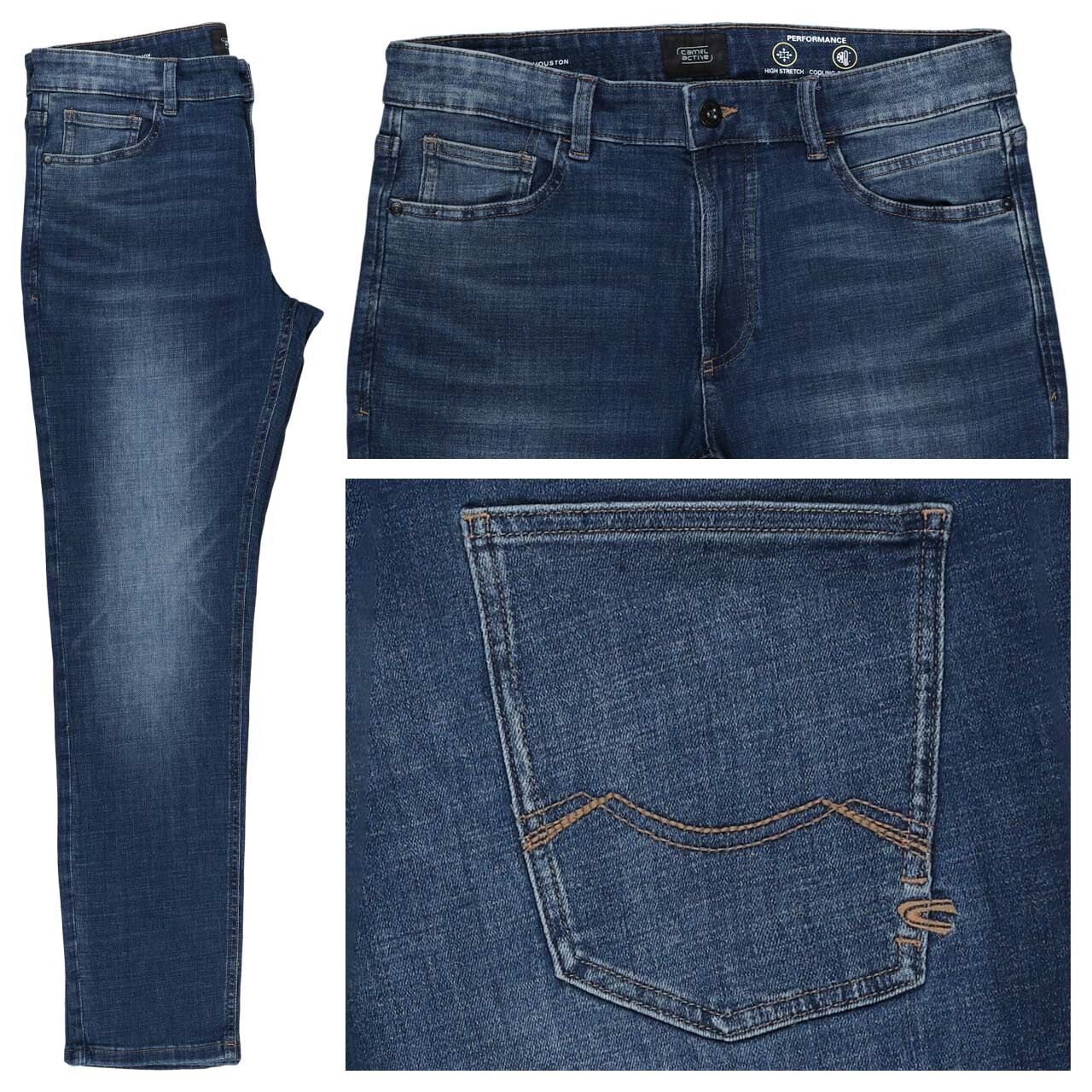 Camel active Houston fleXXX Jeans dark indigo blue cooling denim