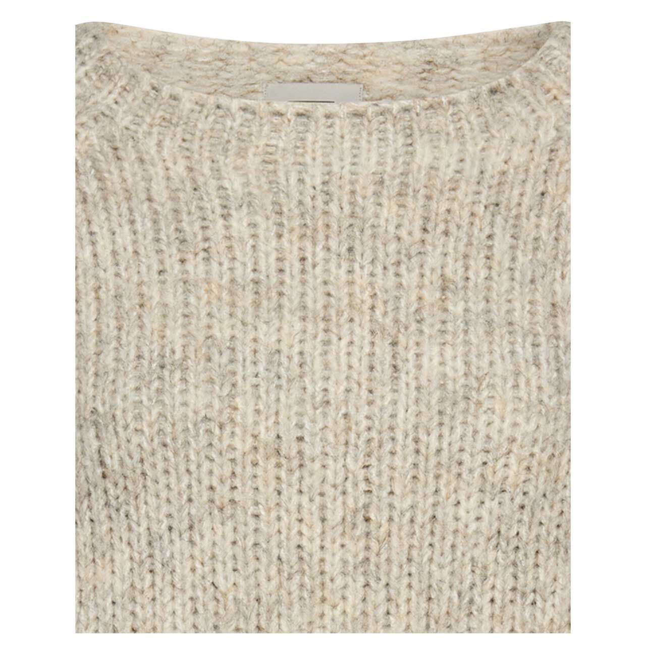 Damen Pullover von Camel active in Greige meliert, detaillierte Vorderansicht