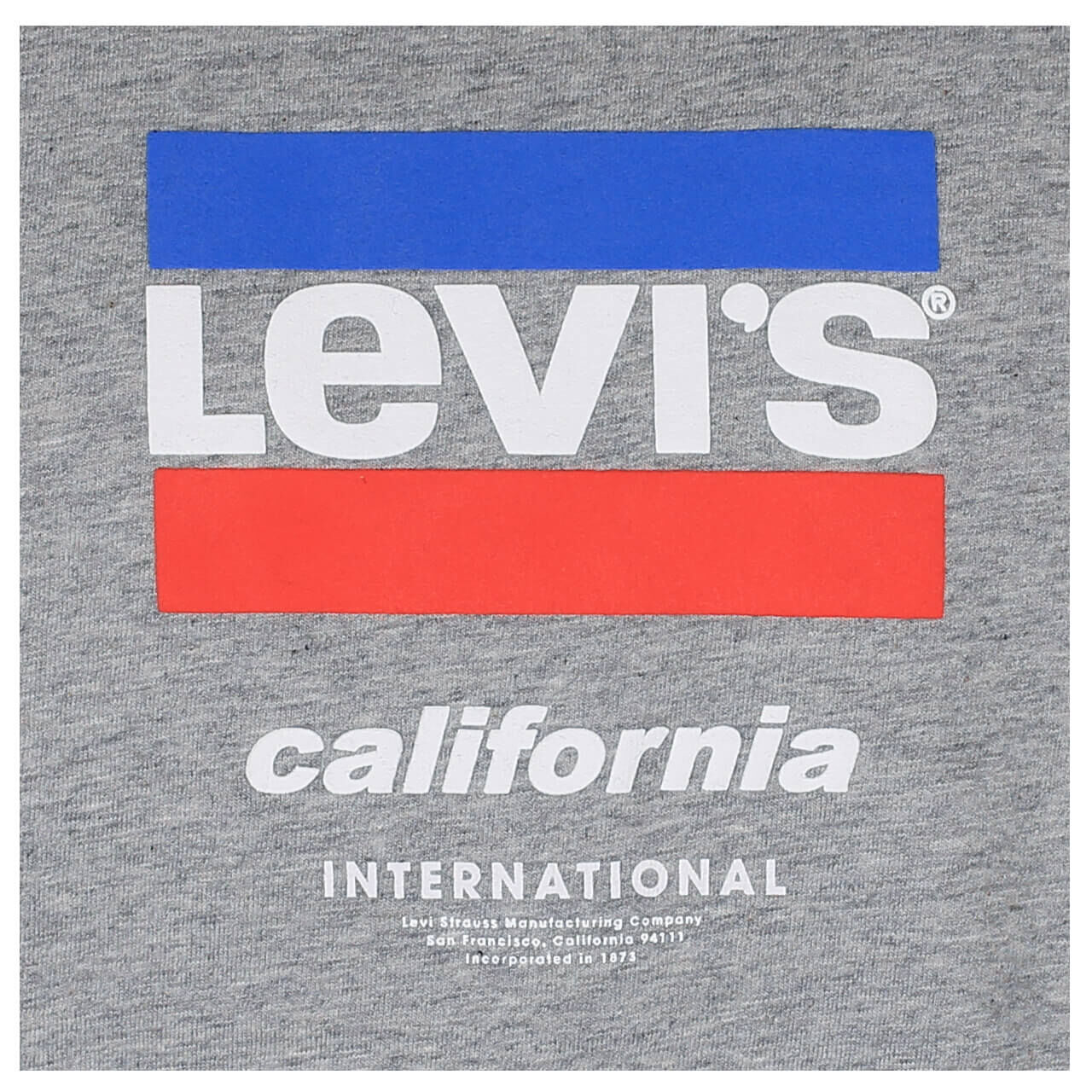 Levis Logo T-Shirt für Herren in Hellgrau mit Print, FarbNr.: 0497