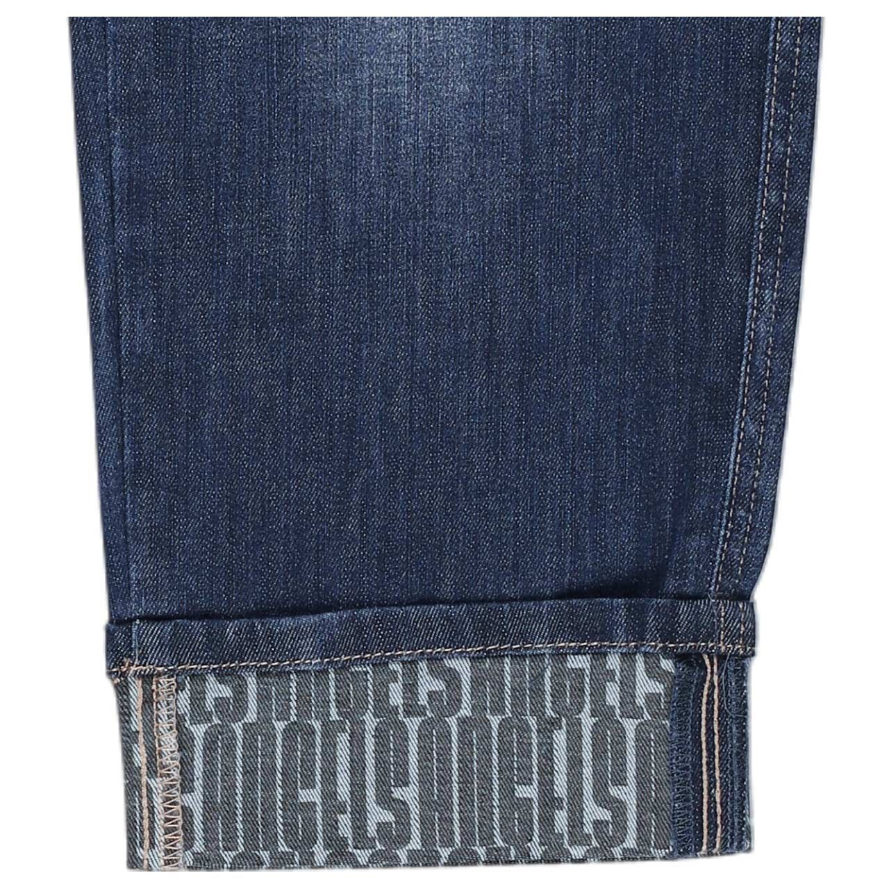 Damen Ankle Jeans Darleen Crop TU Font von Angels in Blau verwaschen mit Destroyed-Effekten, Detailansicht Saum