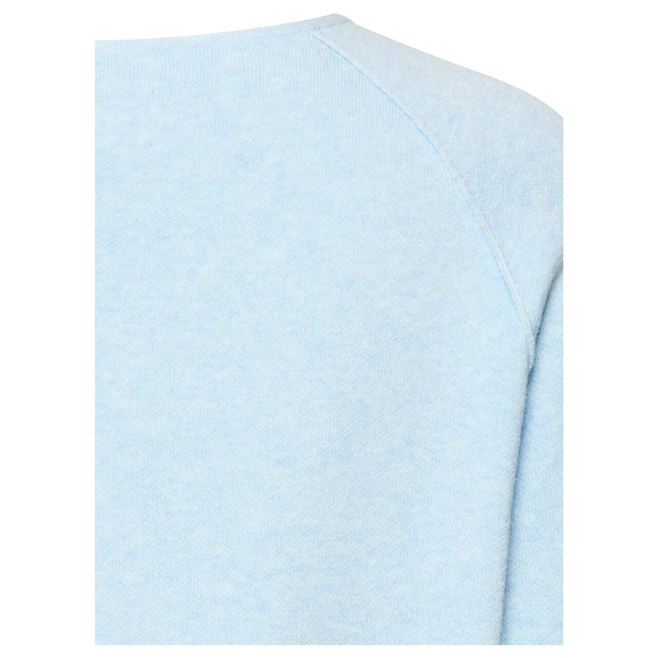 Damen Pullover von Camel active in Hellblau meliert, detaillierte Rückansicht