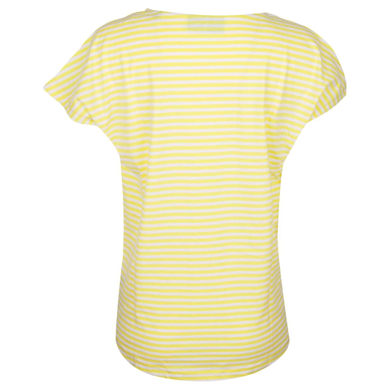 Damen T-Shirt Selma von Elbsand in Gelb gestreift, Rückansicht