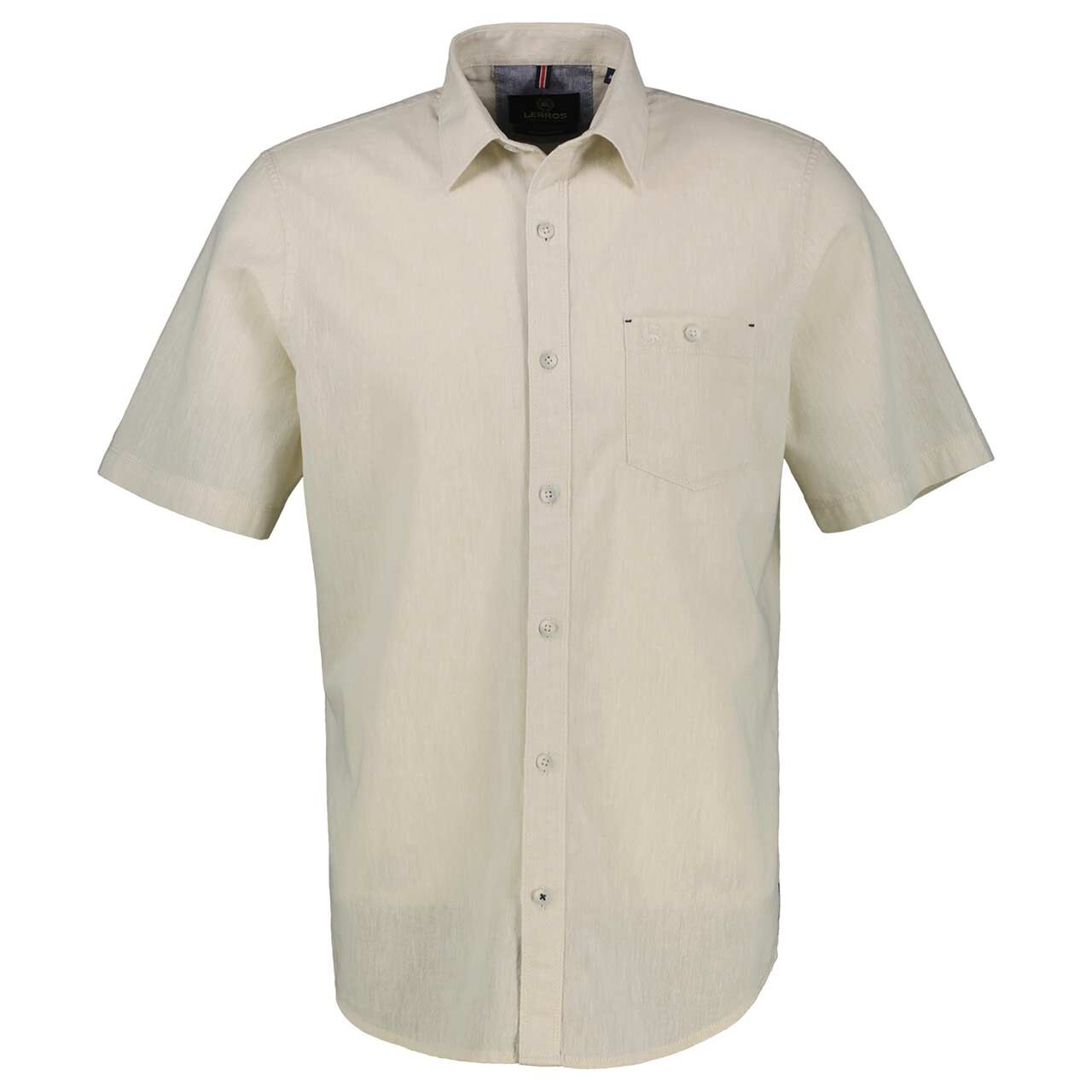 Lerros Herren 1/2 Arm Hemd bone white Lerros Herren 1/2 Arm Hemd bone white