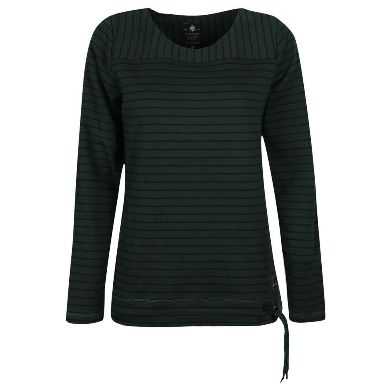 Soquesto Damen Sweatshirt bottle green stripes