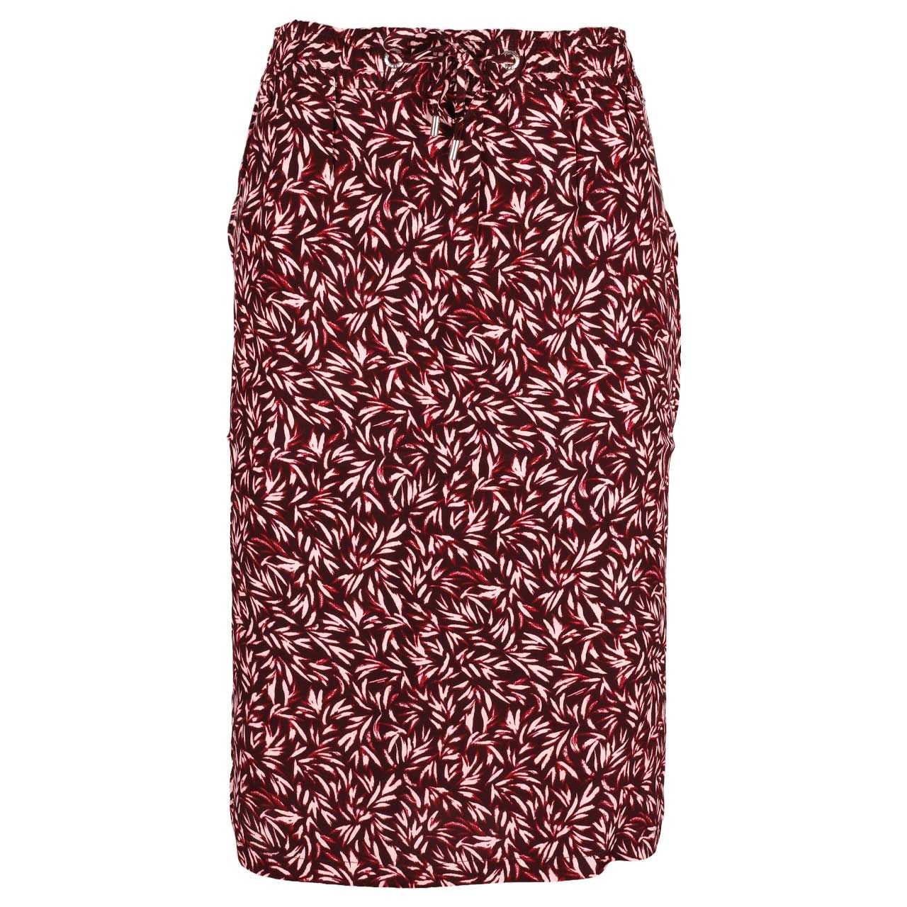 Cecil Damen Rock Chelsea Flatter Skirt mulberry red print