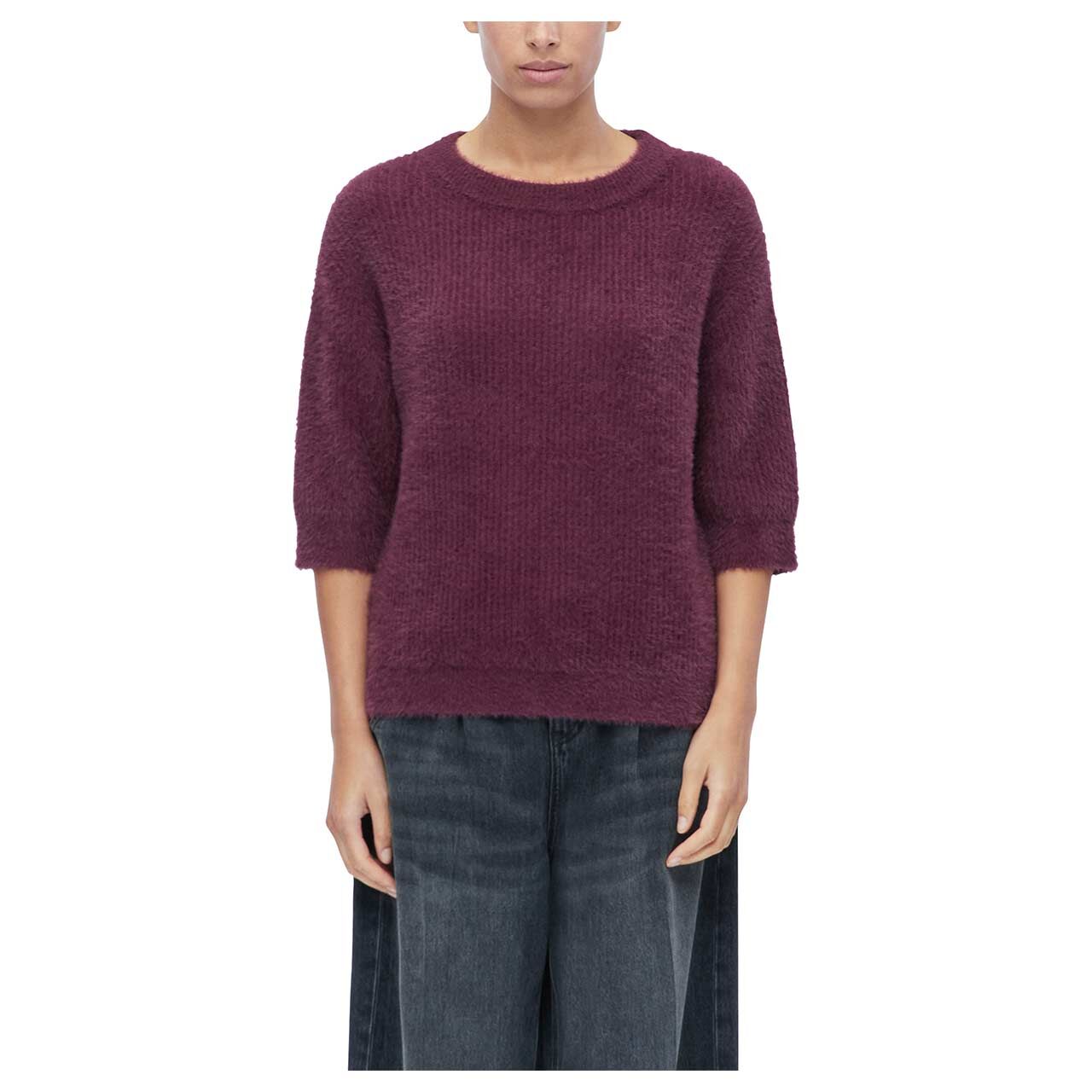 Damen Kurzarm Pullover von s.Oliver in Lila, Vorderansicht am Model