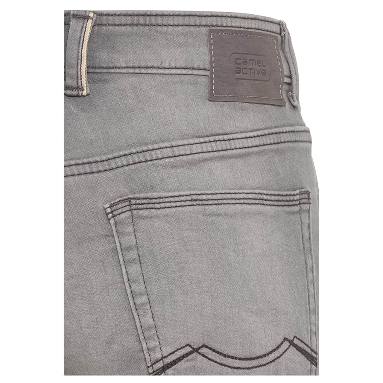 camel-active-jeans-houston-shorts-grau-07-detail-tasche-hinten Camel active Jeans Houston fleXXX Bermuda für Herren in Hellgrau angewaschen, FarbNr.: 07