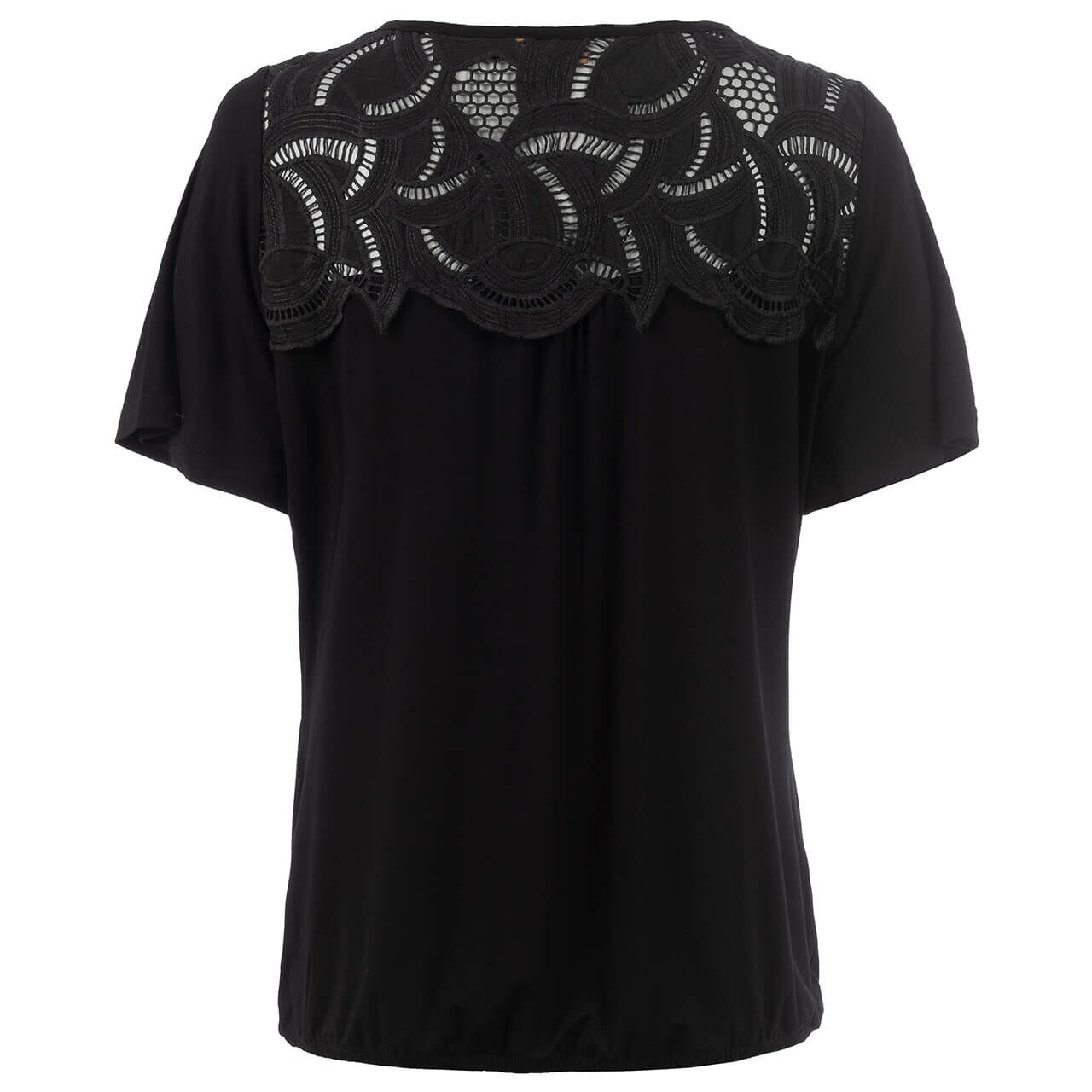 Soquesto Damen T-Shirt black lace