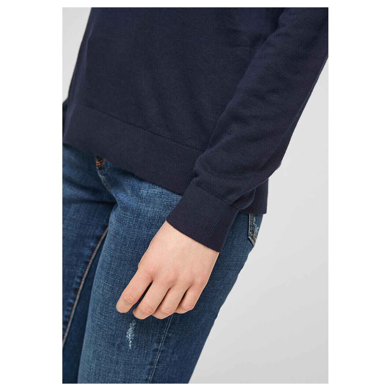 s.Oliver Basic Pullover für Damen in Dunkelblau, FarbNr.: 5959