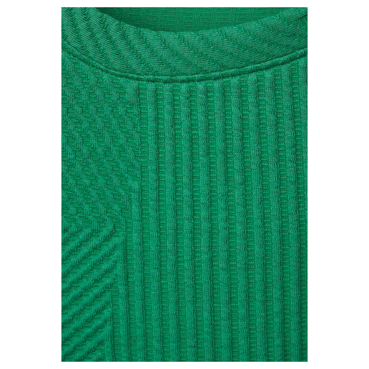 Cecil Damen Sweatshirt Cropped Structure easy green