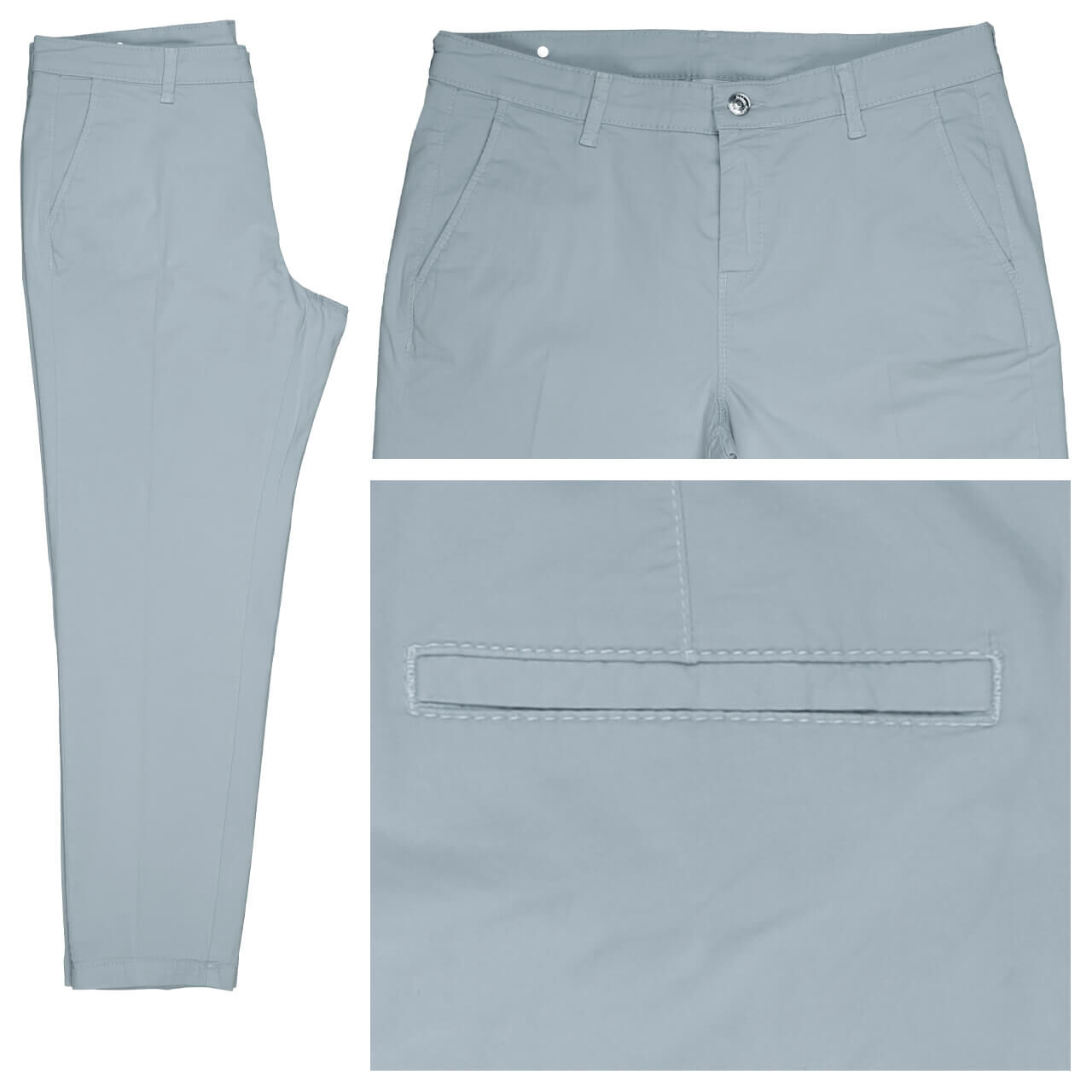 MAC Chino 7/8 Baumwollhose ice blue