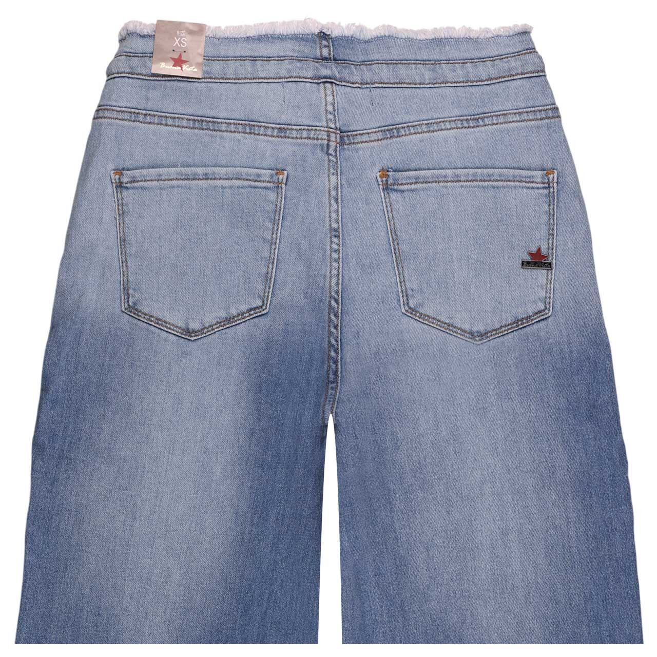 Damenjeans Summer Straight-F Stretch Denim von Buena Vista in Blau verwaschen, detaillierte Rückansicht