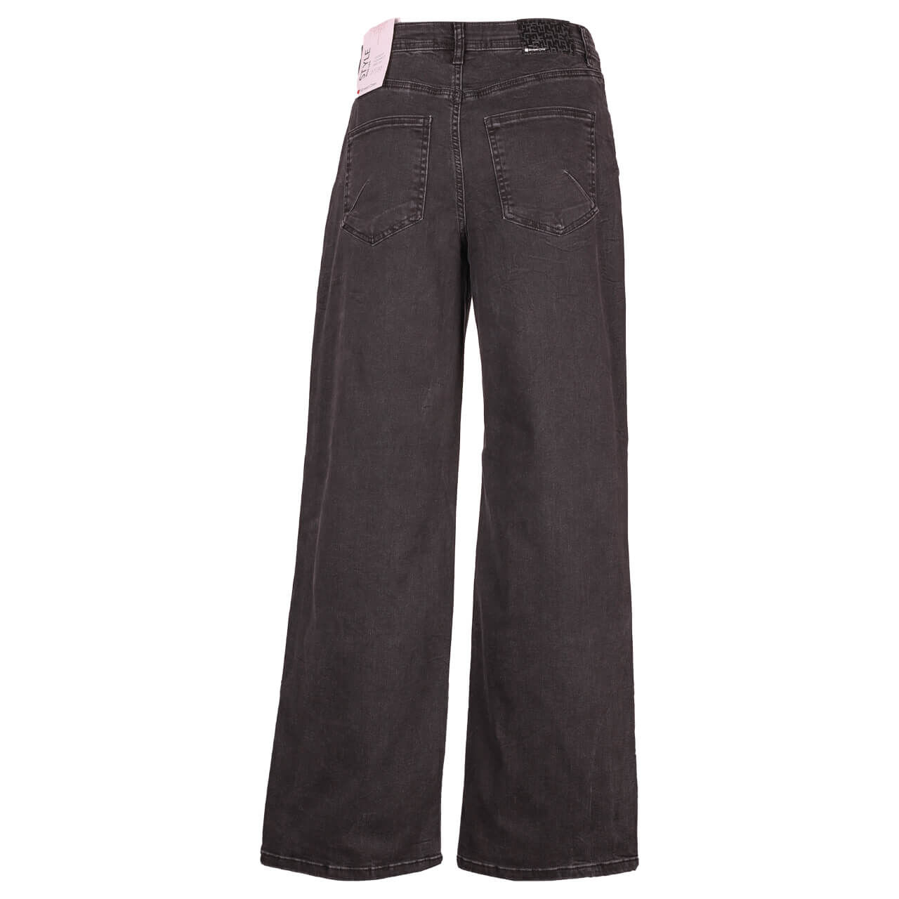 Street One Wide Leg Jeans black net washed