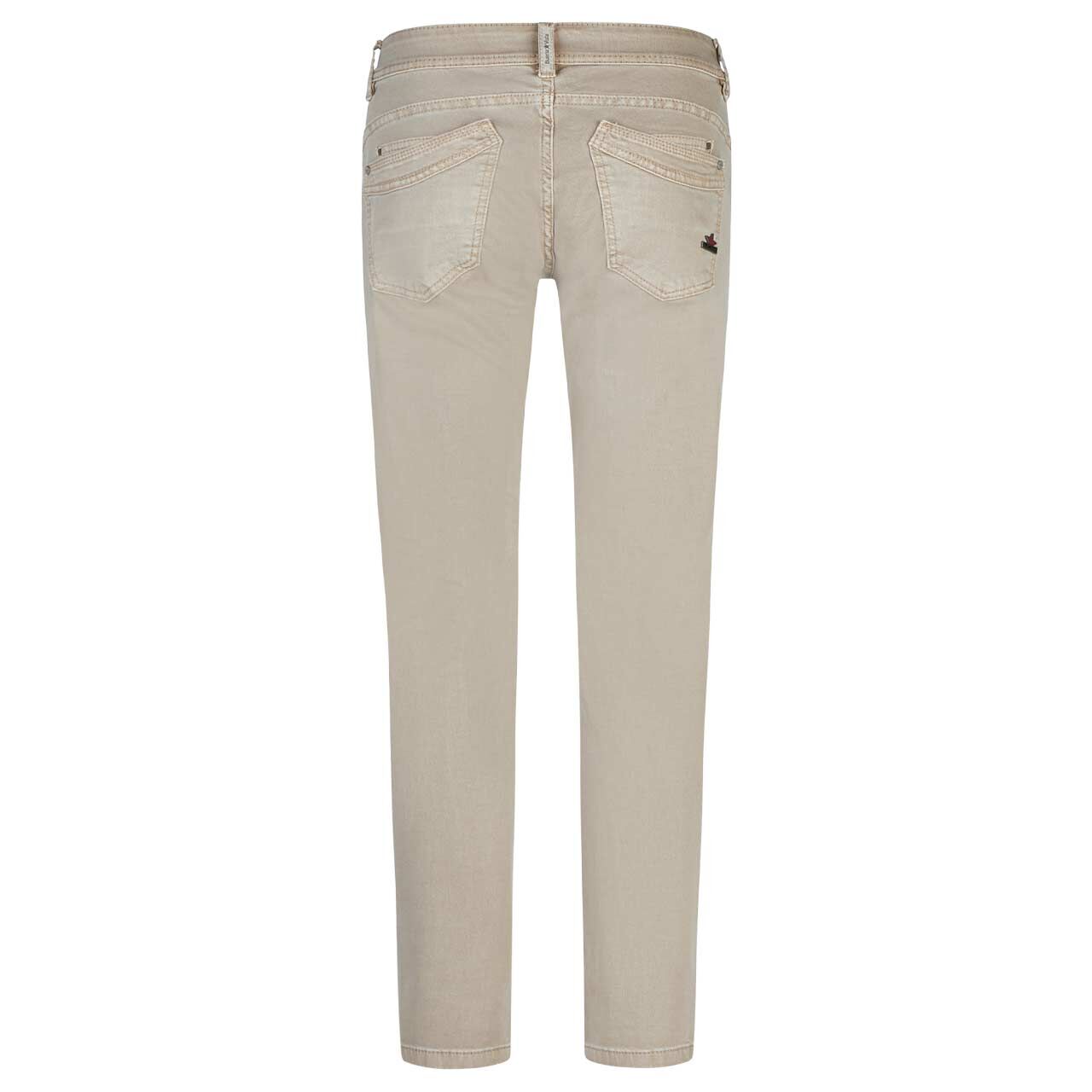 Damen Ankle Baumwollhose Malibu Cropped Stretch Twill von Buena Vista in Beige, Rückansicht