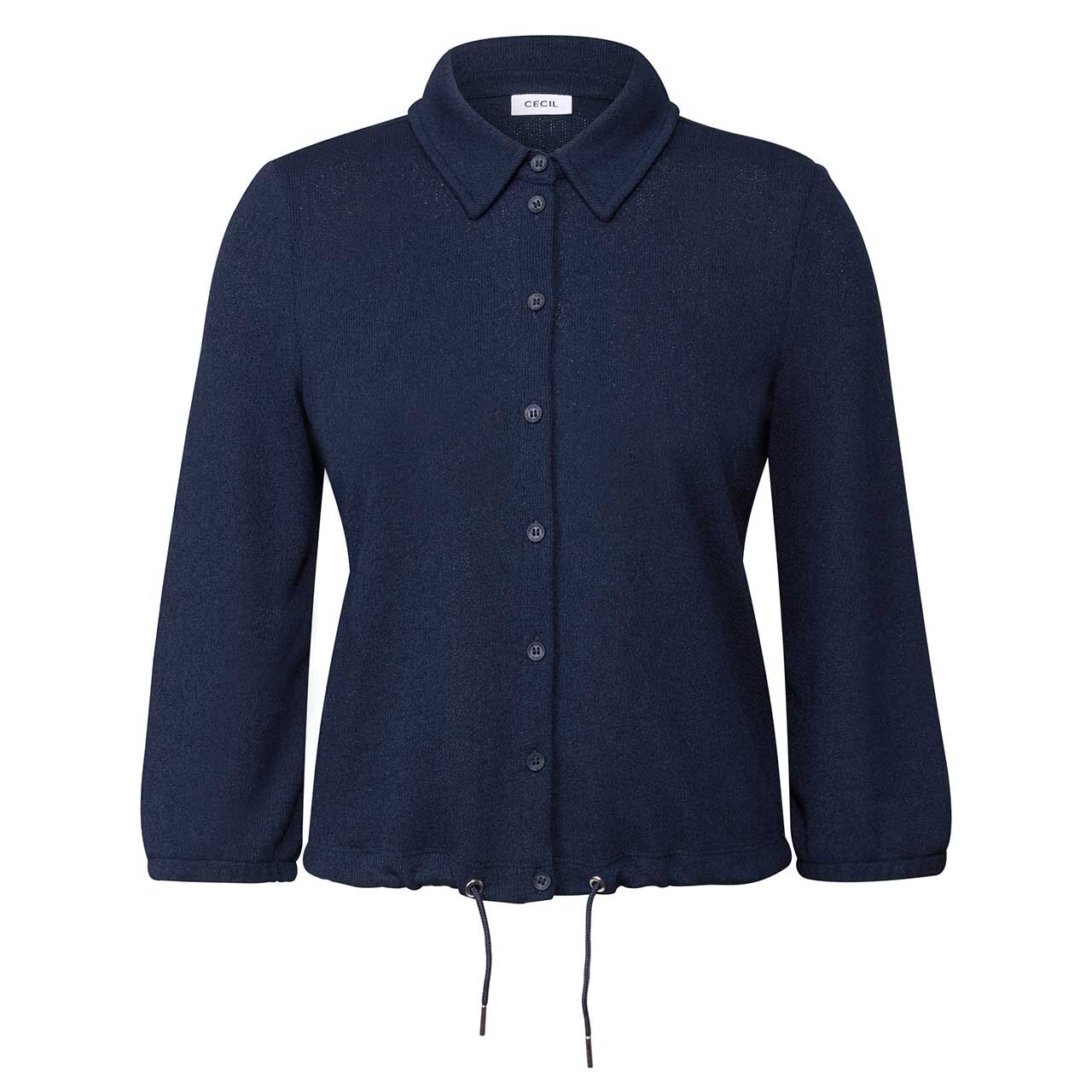 Cecil Damen 3/4 Arm Shirtjacke Short Crepe Jacket urban navy blue